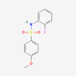 molecular formula C13H12INO3S B6021475 N-(2-iodophenyl)-4-methoxybenzenesulfonamide 