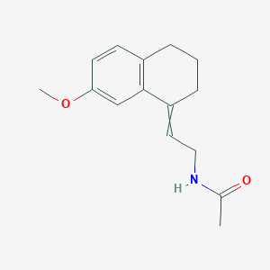 molecular formula C15H19NO2 B602148 N-[2-(7-甲氧基-3,4-二氢-2H-萘并[1,2-b]吡喃-1-亚甲基)乙基]乙酰胺 CAS No. 178677-39-9