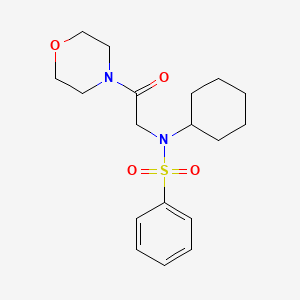 N-cyclohexyl-N-[2-(morpholin-4-yl)-2-oxoethyl]benzenesulfonamide