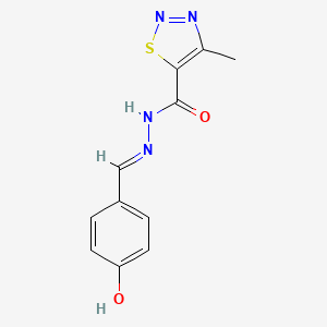 molecular formula C11H10N4O2S B6021753 N'-(4-hydroxybenzylidene)-4-methyl-1,2,3-thiadiazole-5-carbohydrazide 