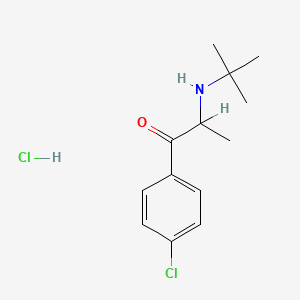 molecular formula C13H19Cl2NO B602179 2-(Tert-butylamino)-1-(4-chlorophenyl)propan-1-one hydrochloride CAS No. 1049718-72-0