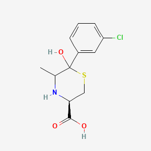 molecular formula C12H14ClNO3S B602187 (3R)-6-(3-Chlorophenyl)-6-hydroxy-5-methylthiomorpholine-3-carboxylic acid CAS No. 1246812-57-6