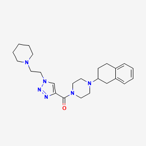 molecular formula C24H34N6O B6021899 [1-(2-Piperidin-1-ylethyl)triazol-4-yl]-[4-(1,2,3,4-tetrahydronaphthalen-2-yl)piperazin-1-yl]methanone 