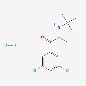 molecular formula C13H18Cl3NO B602190 2-(tert-Butylamino)-3',5'-dichloropropiophenone Hydrochloride CAS No. 1346603-00-6