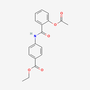 molecular formula C18H17NO5 B602210 4-[(2-乙酰氧基苯甲酰)氨基]苯甲酸乙酯 CAS No. 23437-10-7