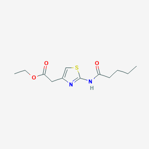 molecular formula C12H18N2O3S B6022335 ethyl [2-(pentanoylamino)-1,3-thiazol-4-yl]acetate 