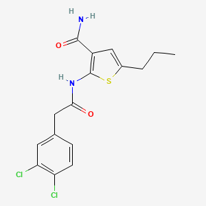 molecular formula C16H16Cl2N2O2S B6022398 2-{[(3,4-dichlorophenyl)acetyl]amino}-5-propyl-3-thiophenecarboxamide 