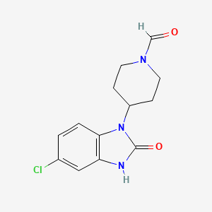 B602247 4-(5-Chloro-2-oxo-2,3-dihydro-1H-benzimidazol-1-yl)-1-formylpiperidine CAS No. 1346598-11-5