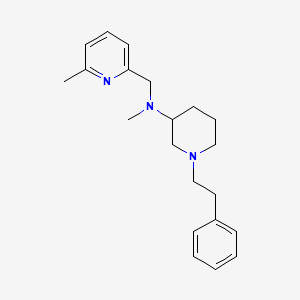 molecular formula C21H29N3 B6022514 N-methyl-N-[(6-methyl-2-pyridinyl)methyl]-1-(2-phenylethyl)-3-piperidinamine 