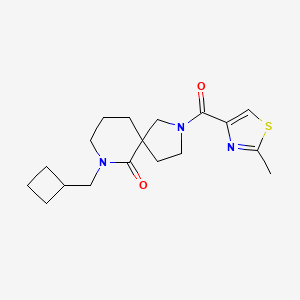 molecular formula C18H25N3O2S B6022534 7-(cyclobutylmethyl)-2-[(2-methyl-1,3-thiazol-4-yl)carbonyl]-2,7-diazaspiro[4.5]decan-6-one 