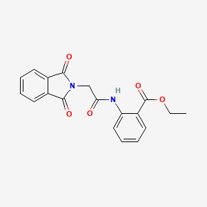 molecular formula C19H16N2O5 B6022557 ETHYL 2-[2-(1,3-DIOXO-2,3-DIHYDRO-1H-ISOINDOL-2-YL)ACETAMIDO]BENZOATE 