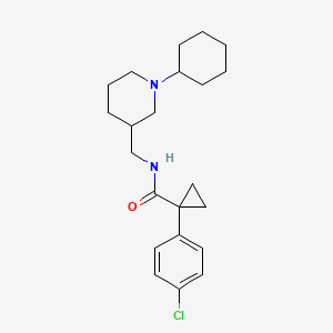 molecular formula C22H31ClN2O B6022567 1-(4-chlorophenyl)-N-[(1-cyclohexyl-3-piperidinyl)methyl]cyclopropanecarboxamide 