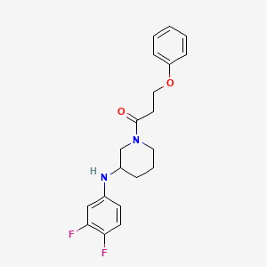 molecular formula C20H22F2N2O2 B6022615 N-(3,4-difluorophenyl)-1-(3-phenoxypropanoyl)-3-piperidinamine 