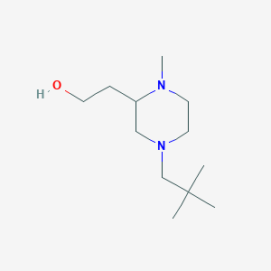 molecular formula C12H26N2O B6022625 2-[4-(2,2-dimethylpropyl)-1-methyl-2-piperazinyl]ethanol 