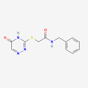 molecular formula C12H12N4O2S B6022633 N-benzyl-2-[(5-oxo-4,5-dihydro-1,2,4-triazin-3-yl)thio]acetamide 