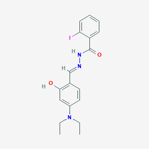 molecular formula C18H20IN3O2 B6022654 N-[(E)-[4-(diethylamino)-2-hydroxyphenyl]methylideneamino]-2-iodobenzamide 