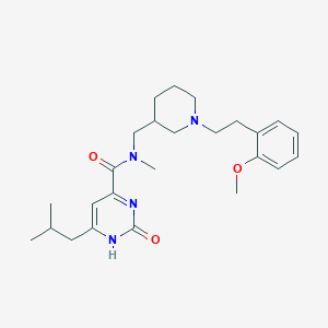 molecular formula C25H36N4O3 B6022688 6-isobutyl-N-({1-[2-(2-methoxyphenyl)ethyl]-3-piperidinyl}methyl)-N-methyl-2-oxo-1,2-dihydro-4-pyrimidinecarboxamide 