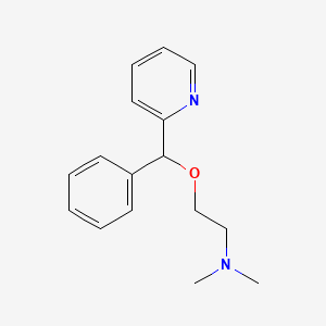 molecular formula C16H20N2O B602276 N,N-dimethyl-2-[phenyl(pyridin-2-yl)methoxy]ethanamine CAS No. 1221-70-1