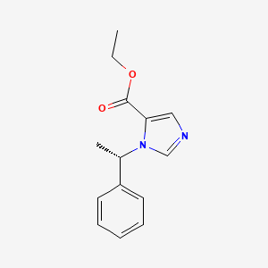 molecular formula C14H16N2O2 B602290 3-[(1S)-1-phenylethyl]-4-imidazolecarboxylic acid ethyl ester CAS No. 56649-47-9