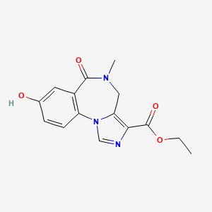 molecular formula C15H15N3O4 B602298 8-羟基-5-甲基-6-氧代-5,6-二氢-4H-咪唑并[1,5-a][1,4]苯并二氮杂卓-3-羧酸乙酯 CAS No. 131666-45-0