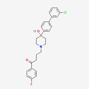 molecular formula C27H27ClFNO2 B602311 4-(4-(3'-氯联苯-4-基)-4-羟基哌啶-1-基)-1-(4-氟苯基)丁-1-酮 CAS No. 1391052-67-7