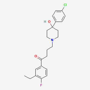molecular formula C23H27ClFNO2 B602312 4-(4-(4-氯苯基)-4-羟基哌啶-1-基)-1-(3-乙基-4-氟苯基)丁酮 CAS No. 1391052-87-1
