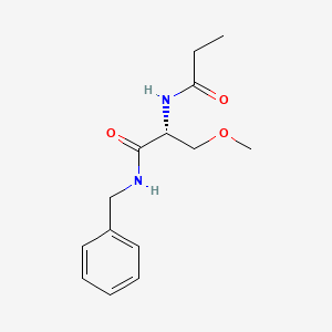 molecular formula C14H20N2O3 B602321 (2R)-2-丙酰氨基-N-苄基-3-甲氧基丙酰胺 CAS No. 1318777-56-8