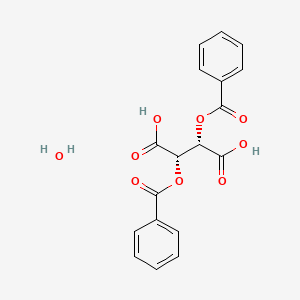 molecular formula C18H14O8.H2O B602370 (2S,3S)-2,3-二(苯甲酰氧基)琥珀酸水合物 CAS No. 80822-15-7