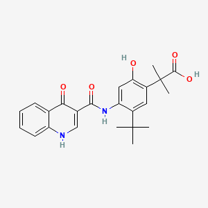molecular formula C24H26N2O5 B602400 伊伐卡托羧酸盐 CAS No. 1246213-24-0