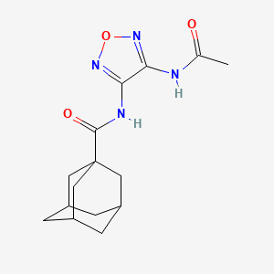 molecular formula C15H20N4O3 B6024078 N-(4-acetamido-1,2,5-oxadiazol-3-yl)adamantane-1-carboxamide 