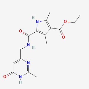 molecular formula C16H20N4O4 B6024106 ethyl 2,4-dimethyl-5-[(2-methyl-6-oxo-1H-pyrimidin-4-yl)methylcarbamoyl]-1H-pyrrole-3-carboxylate 