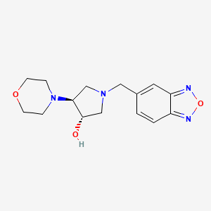 molecular formula C15H20N4O3 B6024114 (3S,4S)-1-(2,1,3-benzoxadiazol-5-ylmethyl)-4-morpholin-4-ylpyrrolidin-3-ol 