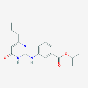 molecular formula C17H21N3O3 B6024311 propan-2-yl 3-[(6-oxo-4-propyl-1H-pyrimidin-2-yl)amino]benzoate 