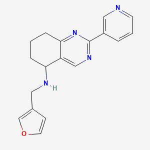 molecular formula C18H18N4O B6024381 N-(furan-3-ylmethyl)-2-pyridin-3-yl-5,6,7,8-tetrahydroquinazolin-5-amine 