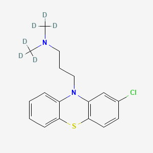 molecular formula C17D6H13ClN2S·C2H2O4 B602448 3-(2-氯吩噻嗪-10-基)-N,N-双(三氘甲基)丙-1-胺 CAS No. 1276197-23-9