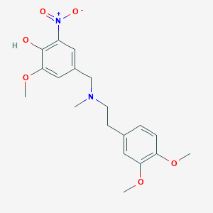 4-{[[2-(3,4-dimethoxyphenyl)ethyl](methyl)amino]methyl}-2-methoxy-6-nitrophenol