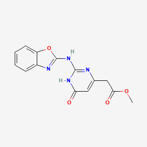 methyl [2-(1,3-benzoxazol-2-ylamino)-6-oxo-3,6-dihydro-4-pyrimidinyl]acetate