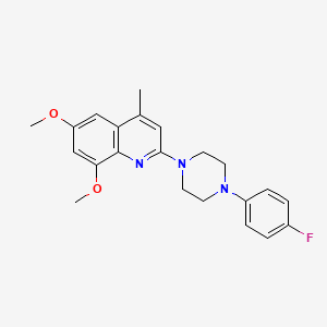 2-[4-(4-fluorophenyl)-1-piperazinyl]-6,8-dimethoxy-4-methylquinoline