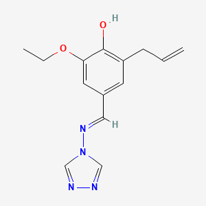 2-allyl-6-ethoxy-4-[(4H-1,2,4-triazol-4-ylimino)methyl]phenol