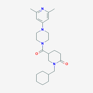 1-(cyclohexylmethyl)-5-{[4-(2,6-dimethyl-4-pyridinyl)-1-piperazinyl]carbonyl}-2-piperidinone