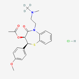 molecular formula C22H24D3ClN2O4S B602455 Diltiazem-d3 HCl CAS No. 1217623-80-7