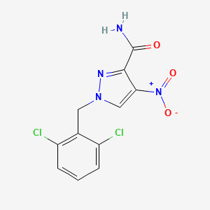 molecular formula C11H8Cl2N4O3 B6024642 1-(2,6-dichlorobenzyl)-4-nitro-1H-pyrazole-3-carboxamide 