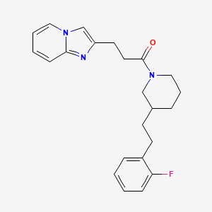 molecular formula C23H26FN3O B6024654 2-(3-{3-[2-(2-fluorophenyl)ethyl]-1-piperidinyl}-3-oxopropyl)imidazo[1,2-a]pyridine 