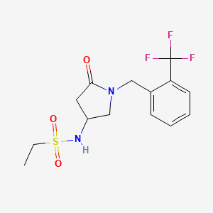 N-{5-oxo-1-[2-(trifluoromethyl)benzyl]-3-pyrrolidinyl}ethanesulfonamide