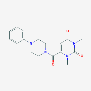 1,3-dimethyl-6-[(4-phenylpiperazin-1-yl)carbonyl]pyrimidine-2,4(1H,3H)-dione