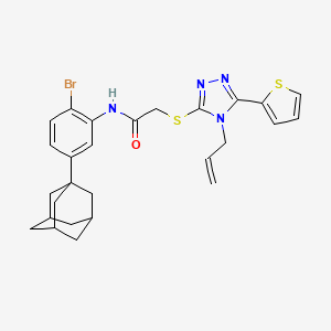 N-[5-(ADAMANTAN-1-YL)-2-BROMOPHENYL]-2-{[4-(PROP-2-EN-1-YL)-5-(THIOPHEN-2-YL)-4H-1,2,4-TRIAZOL-3-YL]SULFANYL}ACETAMIDE