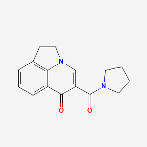 molecular formula C16H16N2O2 B6024733 5-(1-pyrrolidinylcarbonyl)-1,2-dihydro-6H-pyrrolo[3,2,1-ij]quinolin-6-one 