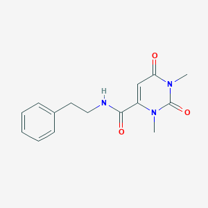 molecular formula C15H17N3O3 B6024756 1,3-dimethyl-2,6-dioxo-N-(2-phenylethyl)-1,2,3,6-tetrahydropyrimidine-4-carboxamide 