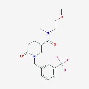 N-(2-methoxyethyl)-N-methyl-6-oxo-1-[3-(trifluoromethyl)benzyl]-3-piperidinecarboxamide