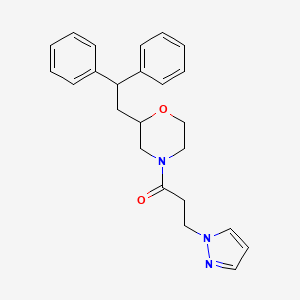 2-(2,2-diphenylethyl)-4-[3-(1H-pyrazol-1-yl)propanoyl]morpholine